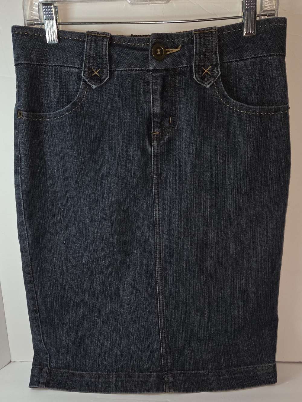 Fashion Bug Dark Indigo Denim Pencil Skirt - Women Jeans Size 6
